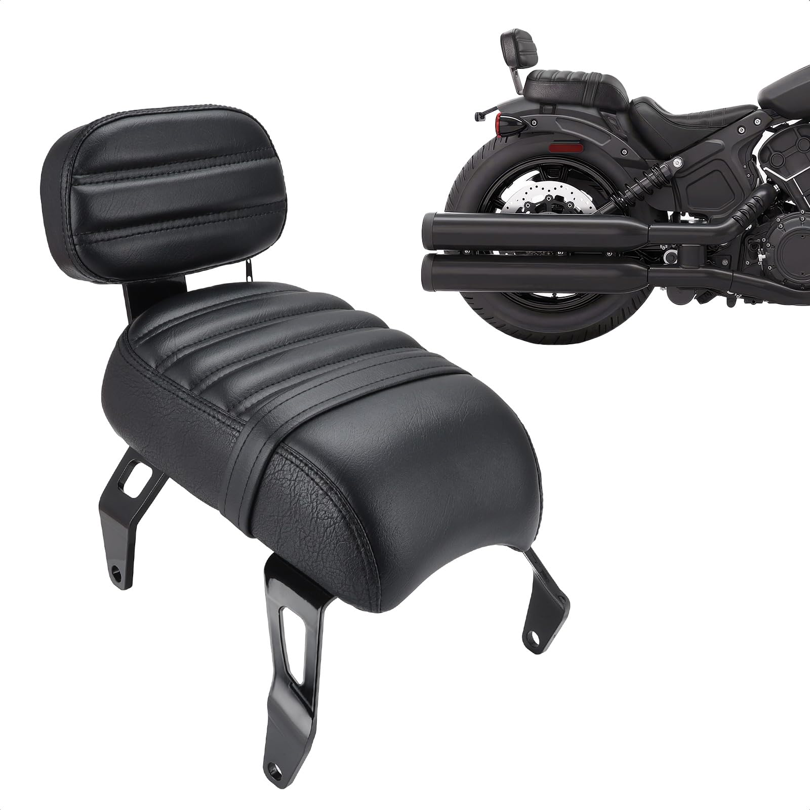 Amazon.com: Aferrizu Motorcycle seat Passenger Seat Backrest